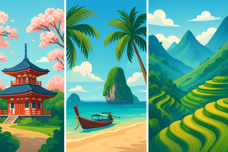 découvrez les 3 destinations asiatiques incontournables à visiter pendant la toussaint pour vivre des vacances mémorables ! climat idéal, paysages époustouflants et expériences uniques vous attendent.