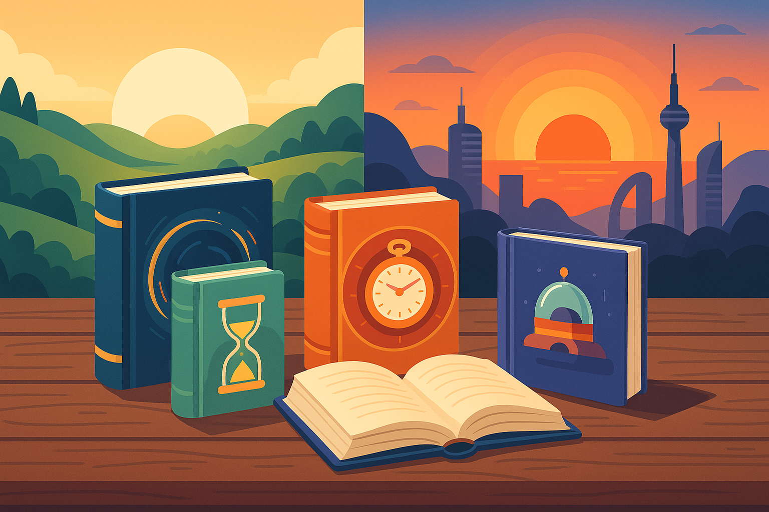 découvrez notre sélection des meilleurs livres sur le voyage temporel, des classiques incontournables aux chefs-d'œuvre contemporains, pour explorer toutes les facettes de ce fascinant concept à travers la littérature.