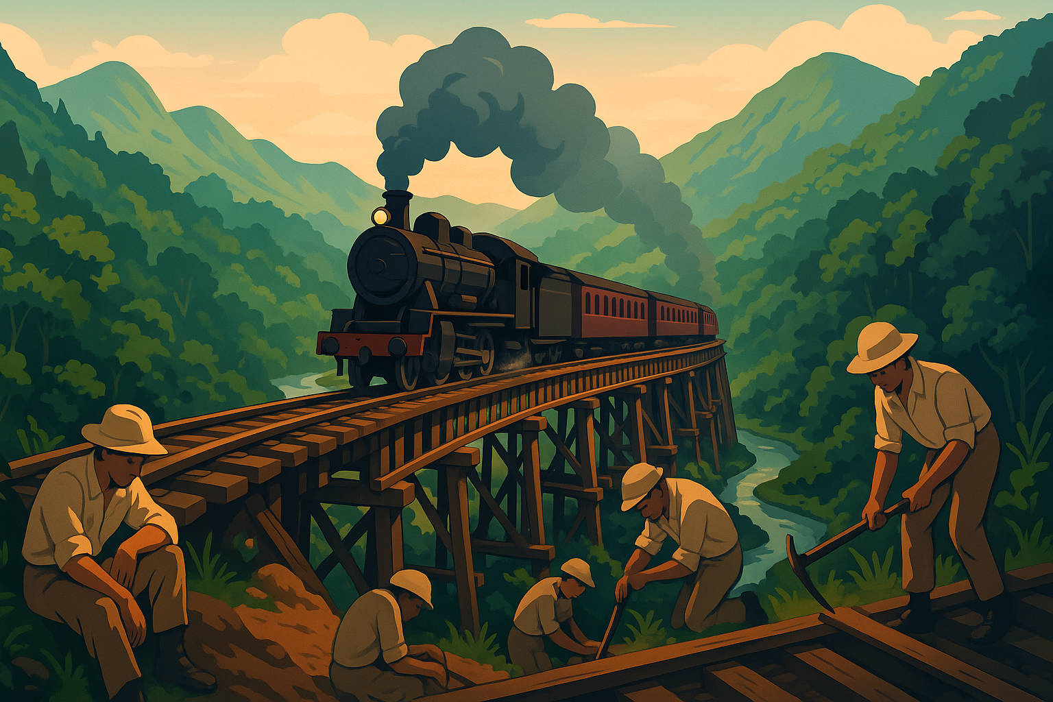 découvrez l'histoire poignante de la ligne ferroviaire de la mort, reliant la thaïlande à la birmanie. ce voyage explore les souffrances des prisonniers de guerre et met en lumière l'héritage de cette route ferroviaire historique tristement célèbre.