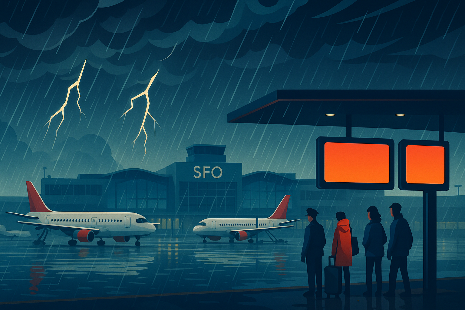 découvrez la situation actuelle à l'aéroport de sfo, où des tempêtes et des fermetures ont provoqué des centaines de retards de vol ce lundi. restez informé sur les perturbations et l'état du trafic aérien.
