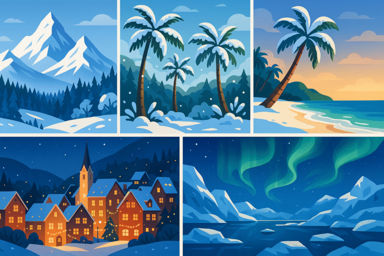 découvrez 5 destinations atypiques pour vos vacances d’hiver ! laissez-vous surprendre par des idées inédites d’évasion et explorez des lieux hors des sentiers battus pour un séjour inoubliable.