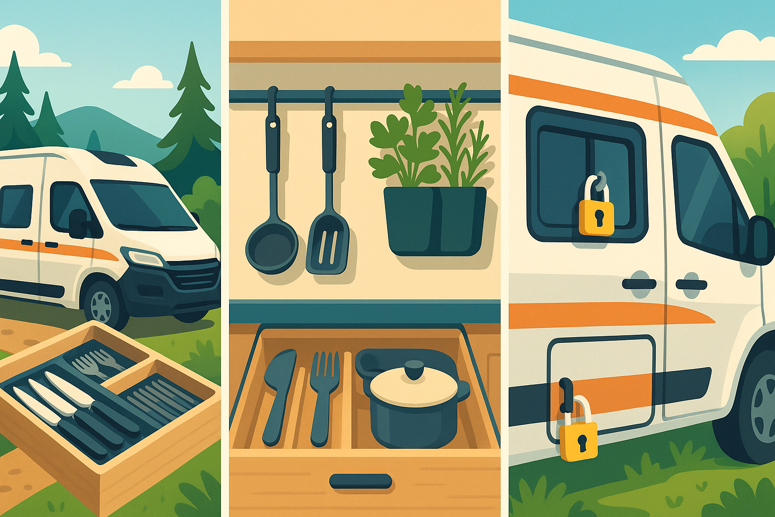 découvrez trois conseils essentiels pour améliorer la sécurité de la cuisine dans votre van et profiter de vos voyages en toute sérénité. astuces pratiques pour un espace sûr et fonctionnel !