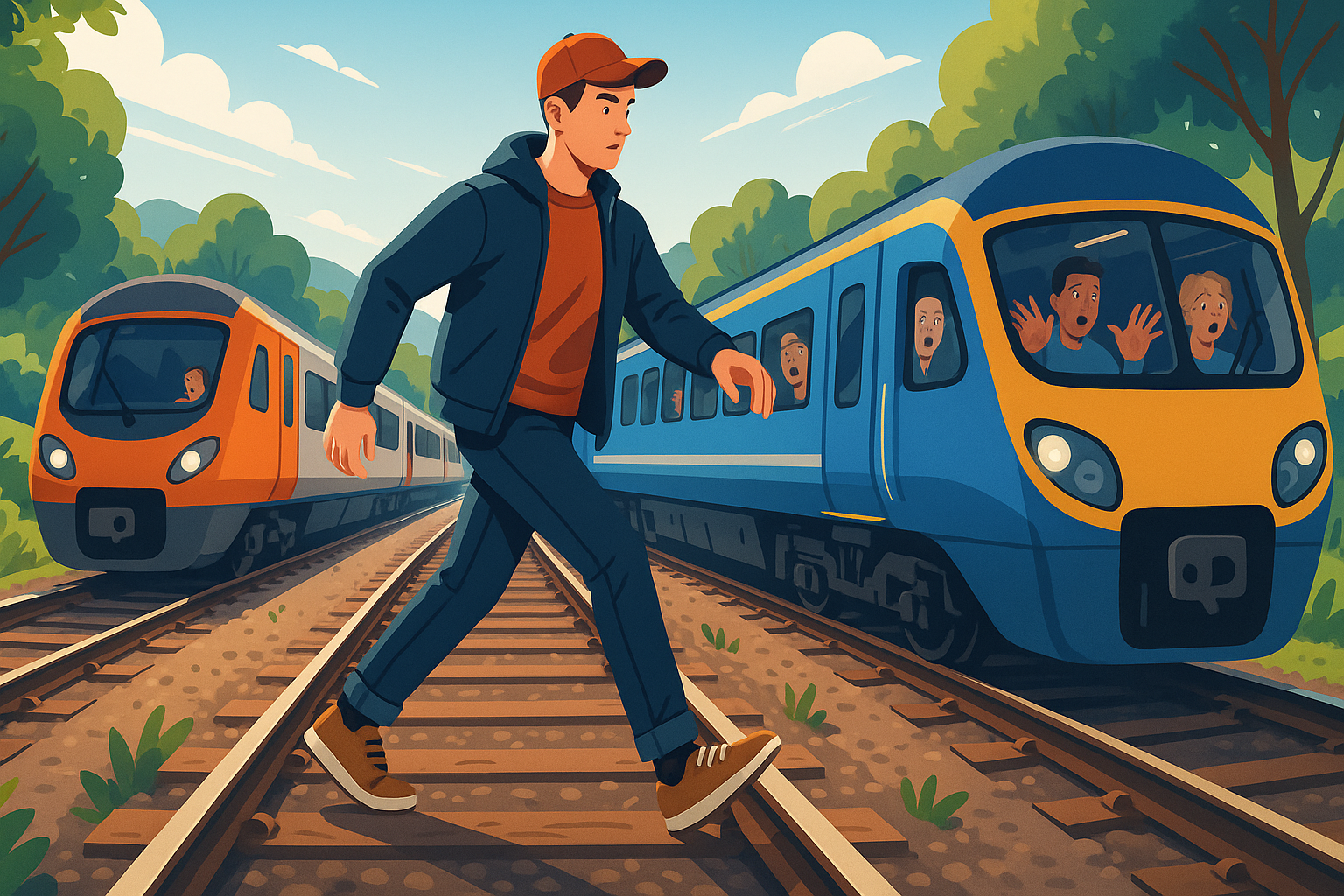 un homme originaire du merseyside a semé le chaos sur le réseau ferroviaire en marchant un mile le long des voies, perturbant la circulation des trains et provoquant de nombreuses interruptions pour les voyageurs.