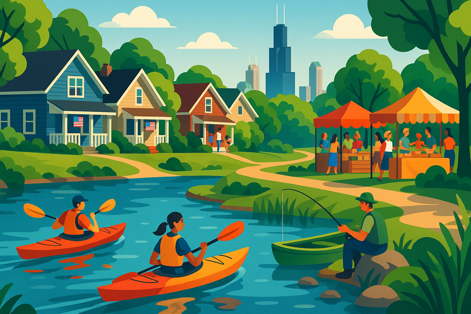 découvrez cette banlieue américaine de chicago, idéale pour le kayak, la pêche et ses événements locaux animés qui séduisent les visiteurs.