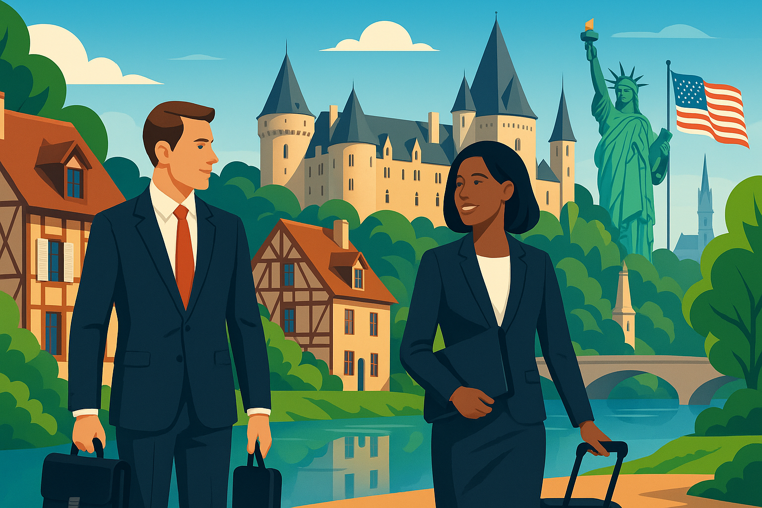 découvrez comment des cadres américains en voyage d'affaires explorent l'histoire américano-française de châteauroux, alliant affaires et immersion culturelle.