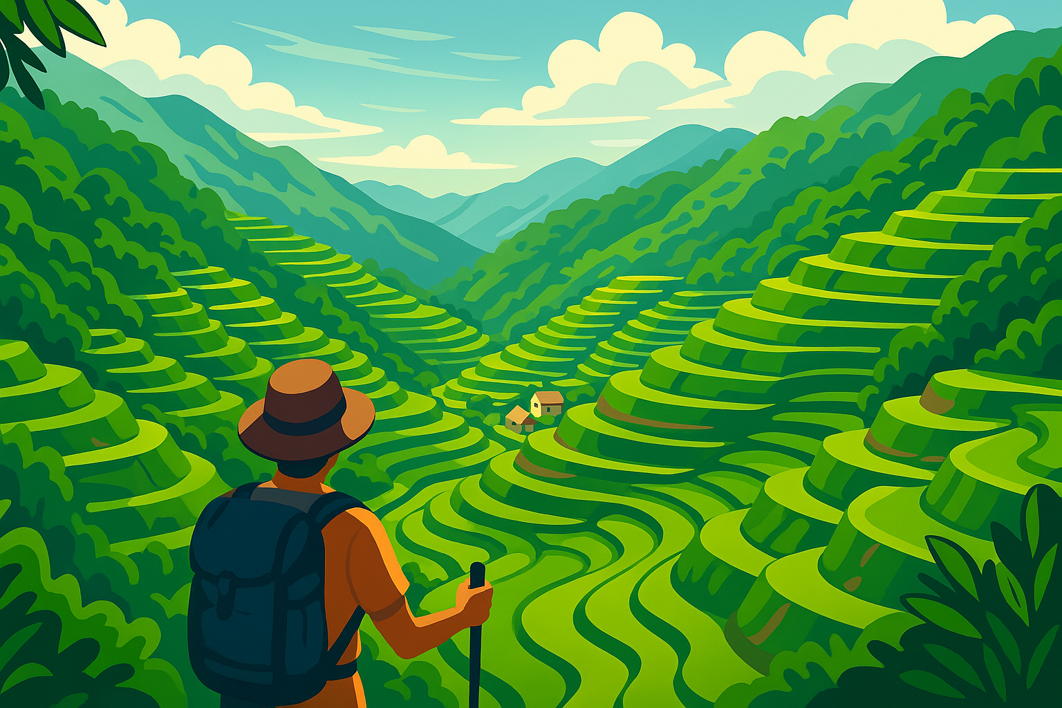 découvrez les spectaculaires terrasses de riz ifugao, classées au patrimoine mondial de l'unesco aux philippines. partez en randonnée à travers banaue, cambulo et batad pour une aventure inoubliable au cœur de paysages culturels et naturels exceptionnels.