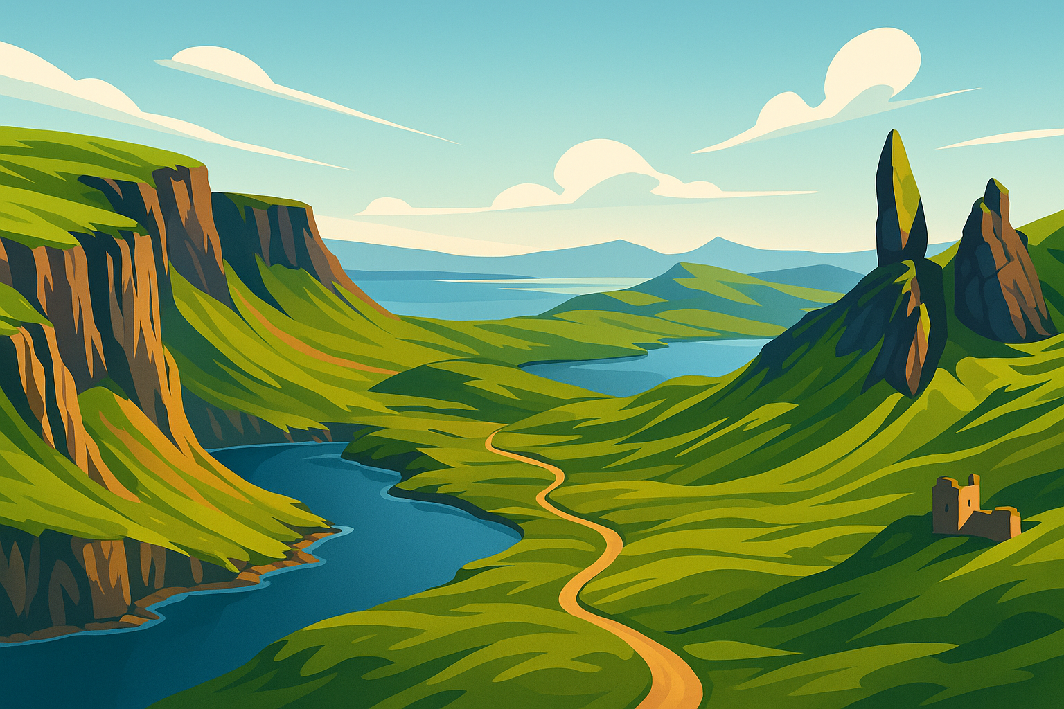 partez à la découverte de l'île de skye en écosse lors d'une randonnée d'une semaine. admirez des paysages à couper le souffle et plongez dans l'histoire fascinante de cette île emblématique.