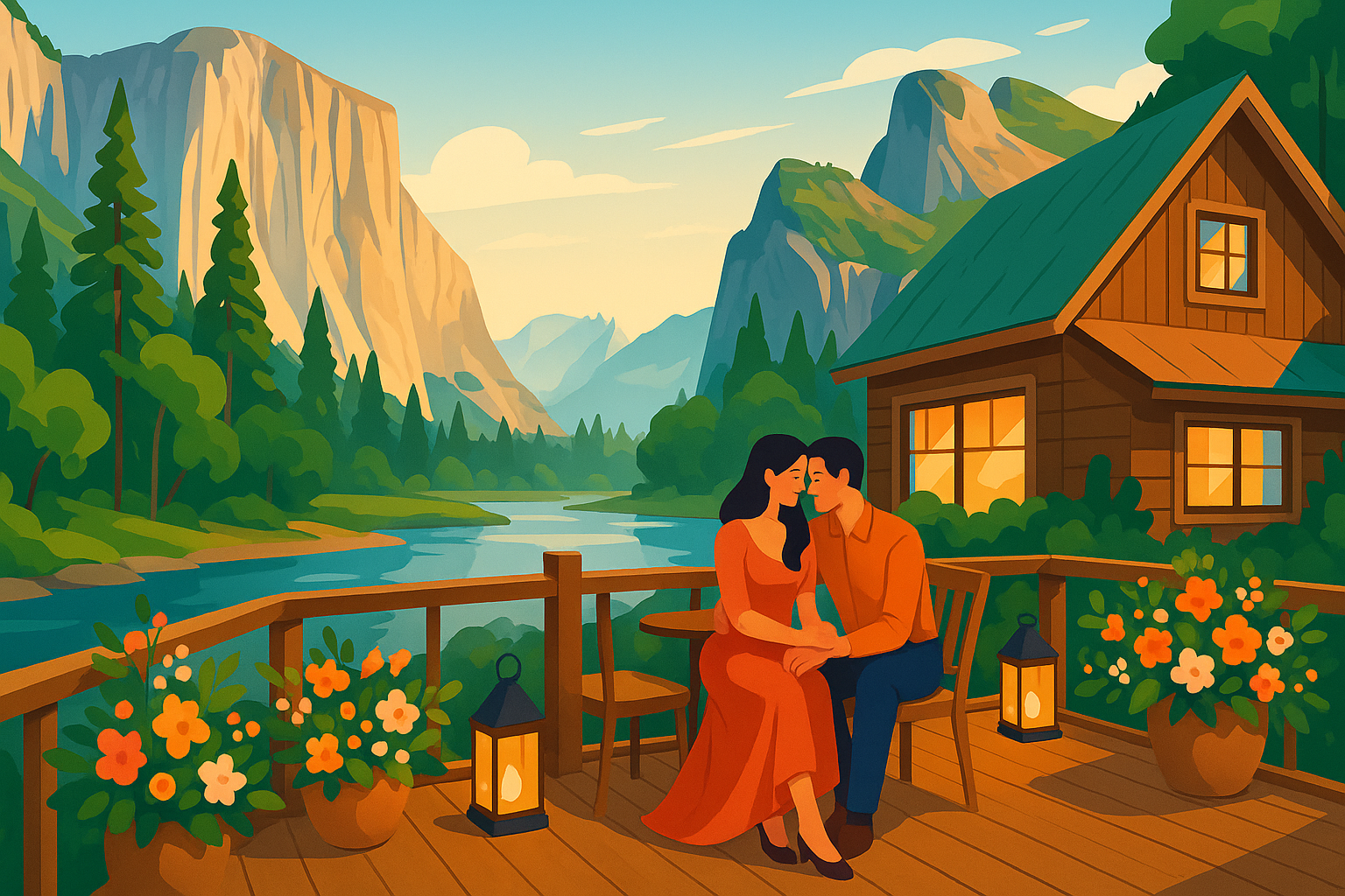 découvrez le lodge romantique au cœur du parc national de yosemite, une escapade idyllique prisée par les couples en quête de nature, confort et moments inoubliables.