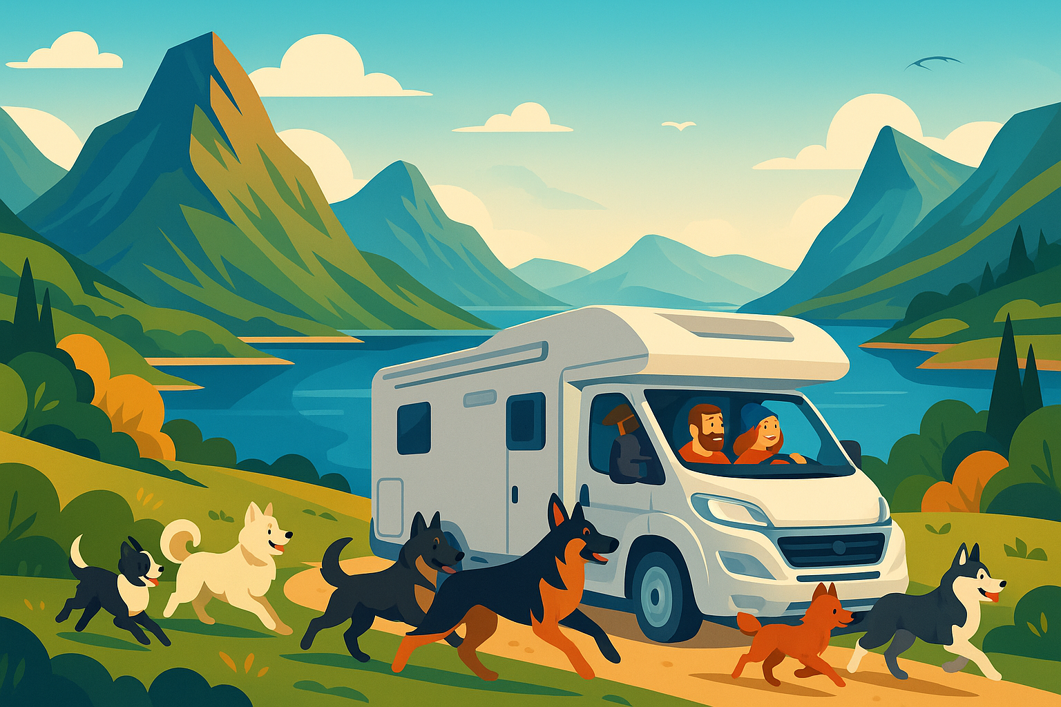 découvrez l'aventure unique de thierry et thérèse, accompagnés de leurs cinq chiens, à bord de leur camping-car pour un périple inoubliable jusqu'au cap nord.