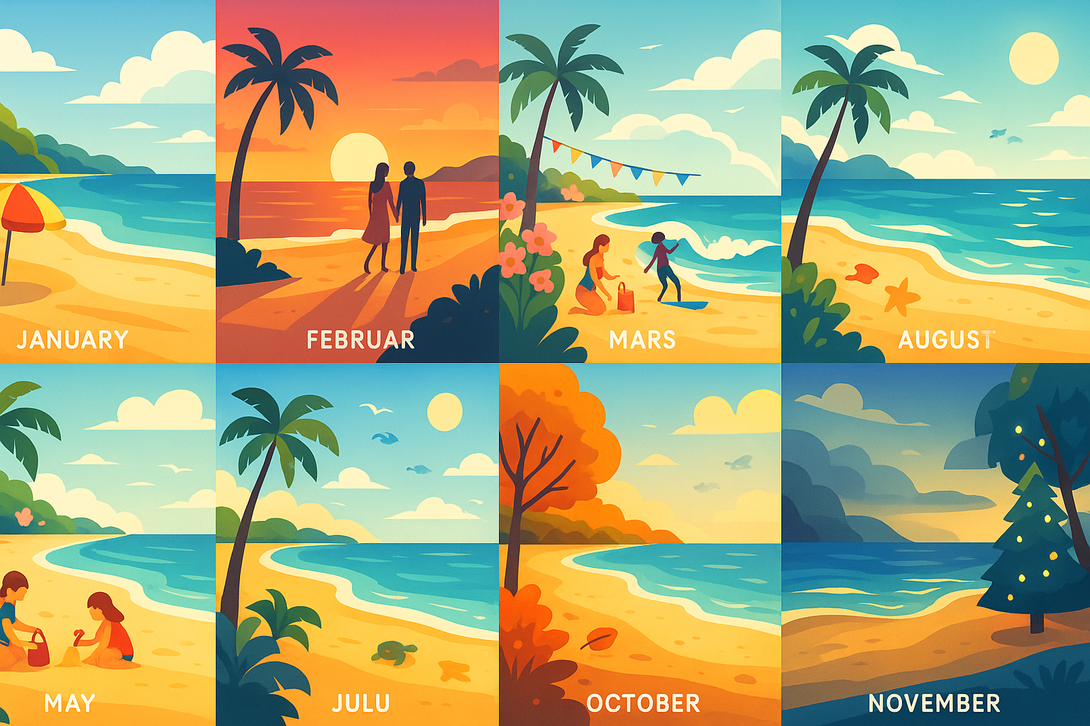 découvrez les plus belles plages à visiter chaque mois de l'année pour profiter pleinement du soleil, des paysages et des activités balnéaires où que vous soyez. inspirez-vous pour votre prochaine escapade au bord de la mer !