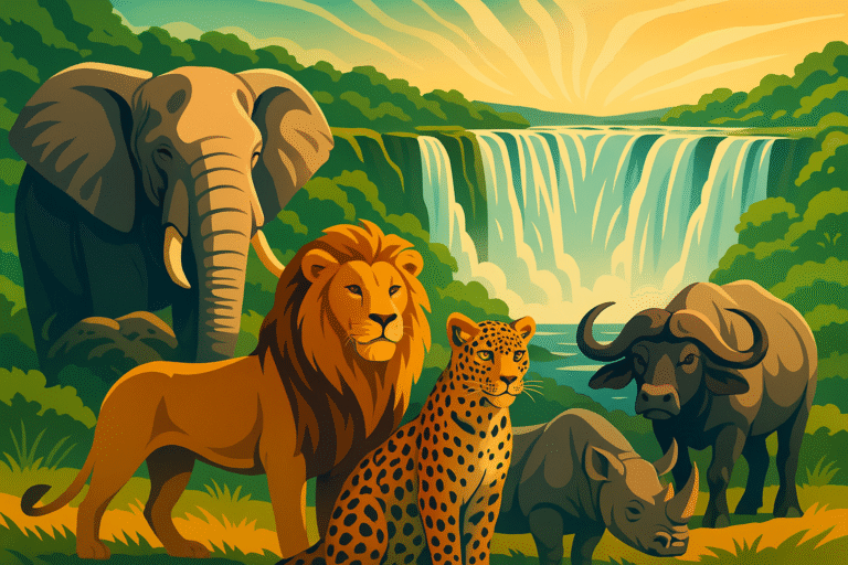 découvrez comment observer les big five près des chutes victoria avec nos conseils pratiques pour un safari inoubliable et abordable. préparez votre aventure sans vous ruiner !