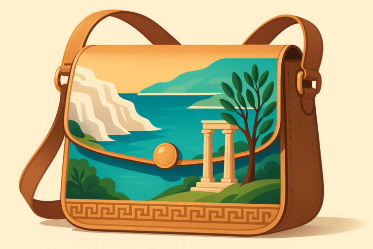 offrez ou offrez-vous le sac bandoulière 'j'aimerais être en grèce' : un accessoire tendance parfait pour les passionnés de voyages et les amoureux de la culture grecque. pratique et stylé, il accompagne vos aventures au quotidien ou lors de vos escapades ensoleillées.