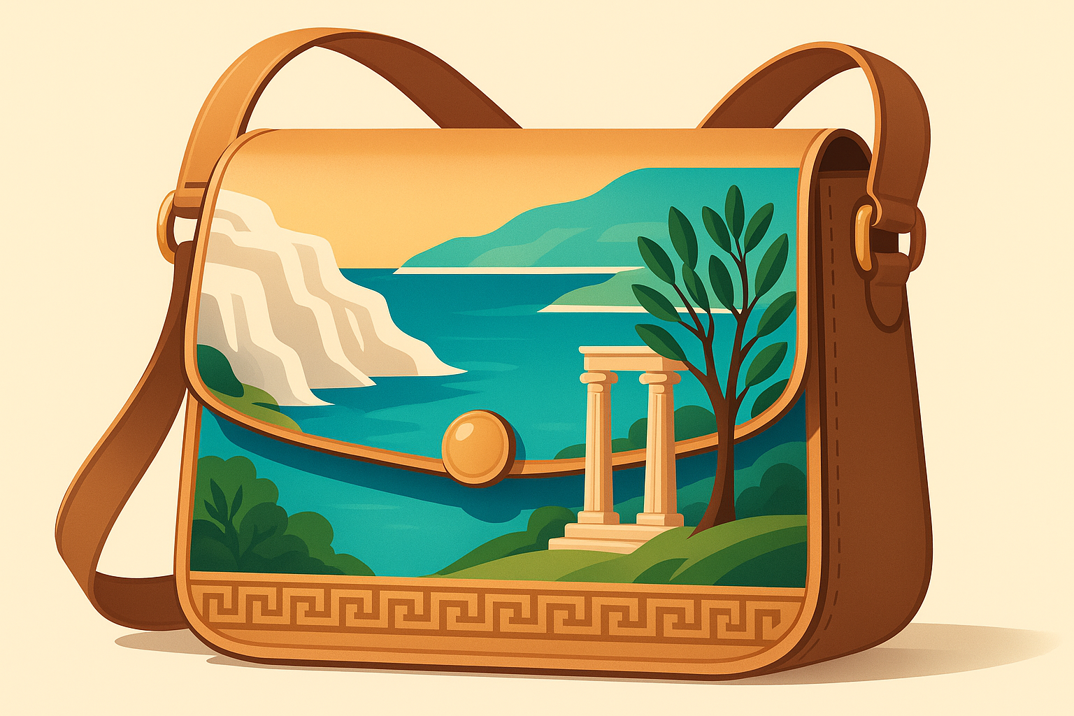 offrez ou offrez-vous le sac bandoulière 'j'aimerais être en grèce' : un accessoire tendance parfait pour les passionnés de voyages et les amoureux de la culture grecque. pratique et stylé, il accompagne vos aventures au quotidien ou lors de vos escapades ensoleillées.
