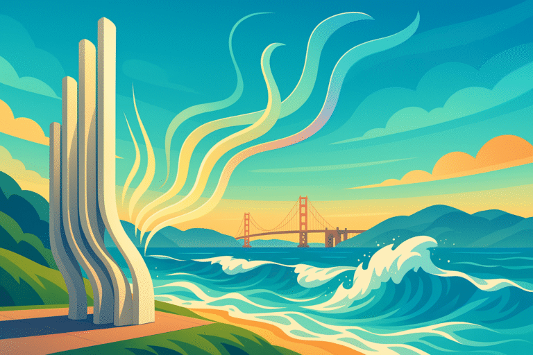 découvrez comment une sculpture acoustique unique en californie transforme le fracas des vagues de la baie de san francisco en mélodies éthérées et envoûtantes, alliant art et nature pour une expérience sonore inoubliable.